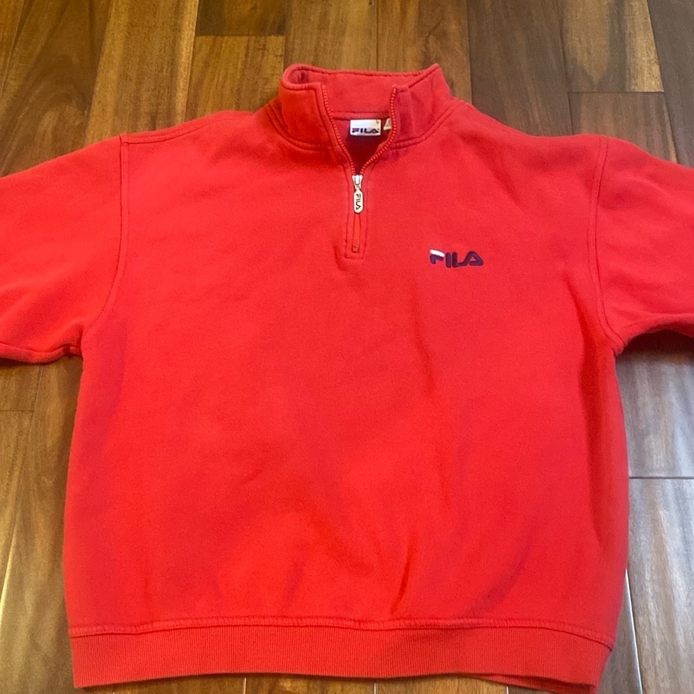 Fila Red Pullover Half Zip. Size Large.